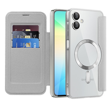 Torbica "SmartMag Book" s MagSafe tehnologijom i RFID novčanikom za Samsung Galaxy A06 - gray