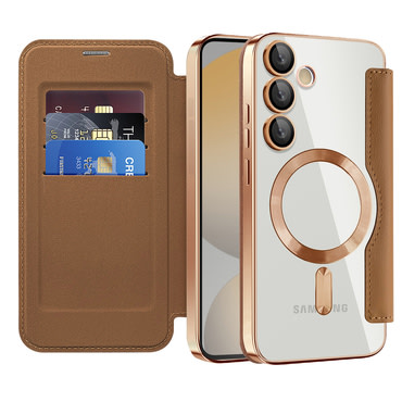 Torbica "SmartMag Book" s MagSafe tehnologijom i RFID novčanikom za Samsung Galaxy S24 FE - brown