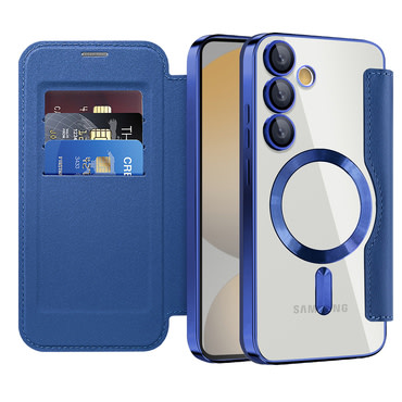 Torbica "SmartMag Book" s MagSafe tehnologijom i RFID novčanikom za Samsung Galaxy S24 FE - blue
