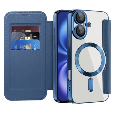 Torbica "SmartMag Book" s MagSafe tehnologijom i RFID novčanikom za iPhone 16 - blue