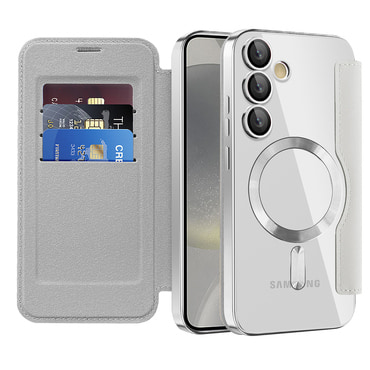 Torbica "SmartMag Book" s MagSafe tehnologijom i RFID novčanikom za Samsung Galaxy S24 Plus - gray