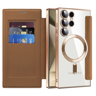 Torbica "SmartMag Book" s MagSafe tehnologijom i RFID novčanikom za Samsung Galaxy S24 Ultra - brown