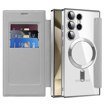 Torbica "SmartMag Book" s MagSafe tehnologijom i RFID novčanikom za Samsung Galaxy S24 Ultra - gray