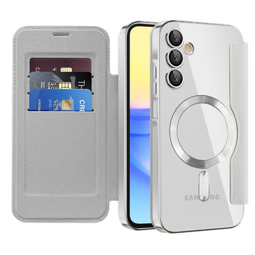 Torbica "SmartMag Book" s MagSafe tehnologijom i RFID novčanikom za Samsung Galaxy A15 - gray