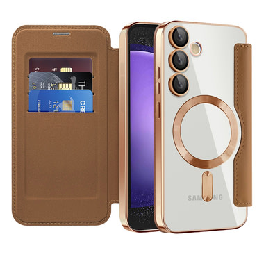Torbica "SmartMag Book" s MagSafe tehnologijom i RFID novčanikom za Samsung Galaxy S23 FE- brown