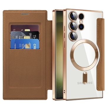 Torbica "SmartMag Book" s MagSafe tehnologijom i RFID novčanikom za Samsung Galaxy S23 Ultra - brown