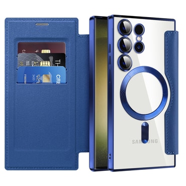 Torbica "SmartMag Book" s MagSafe tehnologijom i RFID novčanikom za Samsung Galaxy S23 Ultra - blue