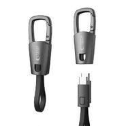 USB-C na USB-C kabel za punjenje i prijenos podataka PD 60W s privjeskom za ključe Tech-Protect "Ultraboost DNA" - 17 cm - sivi